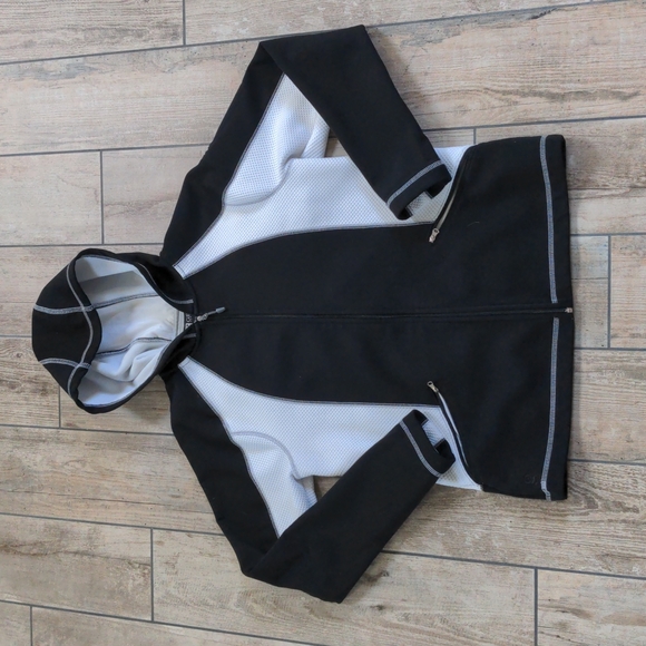 Gear For Sports Jackets & Coats Gear For Sports Two Tone Black White Stretch Tech Scuba Full